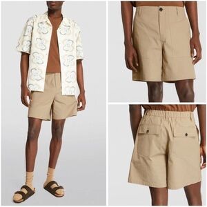 NWT Frame Cotton Traveler Shorts Size L Beige